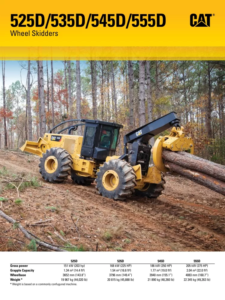 Caterpillar 555D Wheel Skidder Specs AEHQ7273 (09-2014).pdf