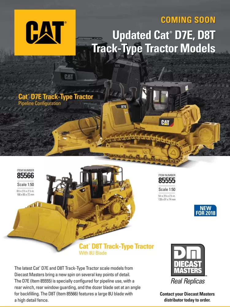 NEWS 2018 Caterpillar D7E and D8T Dozers Diecast Masters PDF.pdf