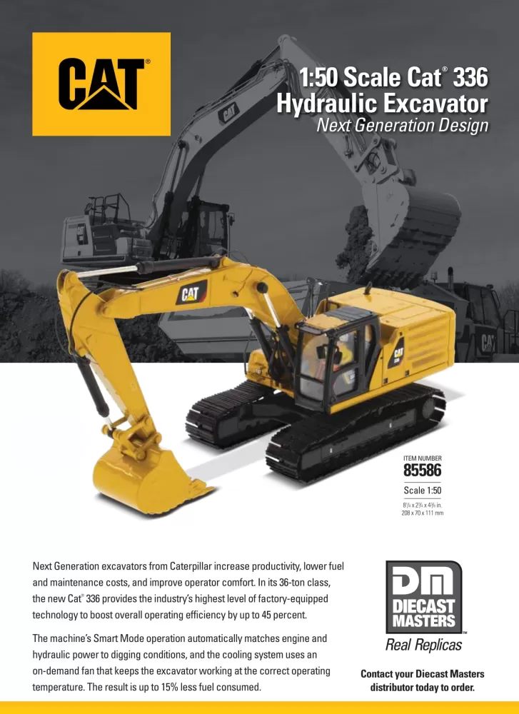 News Diecastmasters 2019 Caterpillar_336 HEX Excavator 85586 PDF.pdf