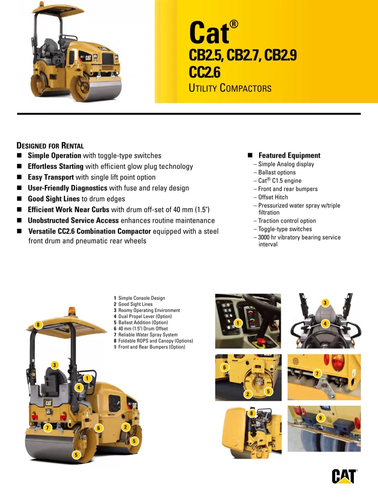 Caterpillar CB Series Utility Compactors Specs QEHQ2247.pdf