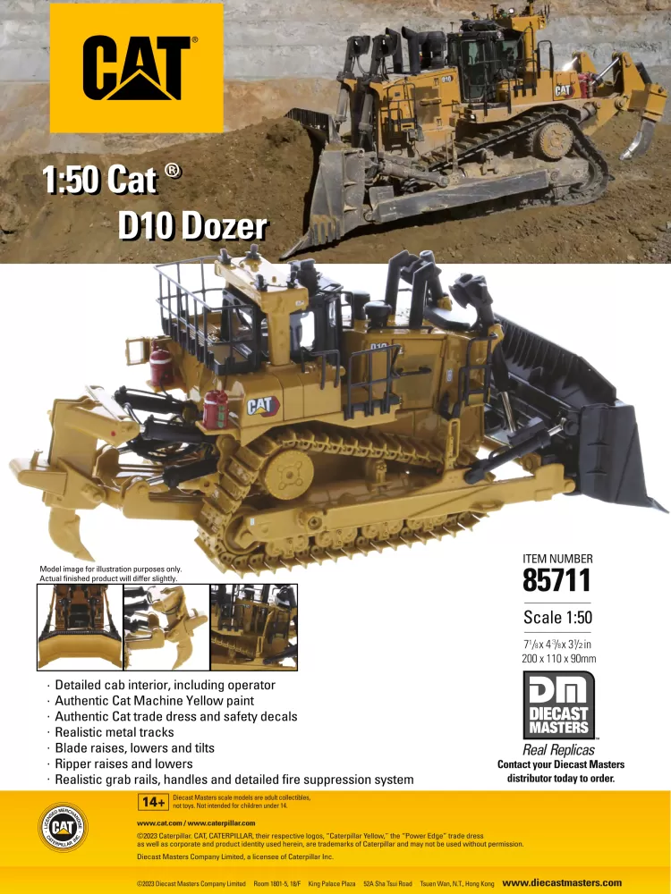 Caterpillar D10 Dozer Diecast Masters 85711 Flyer.pdf