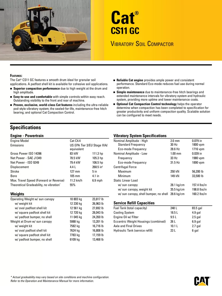 Caterpillar CS11 GC Compactor Specs QEHQ2428 (08-18).pdf