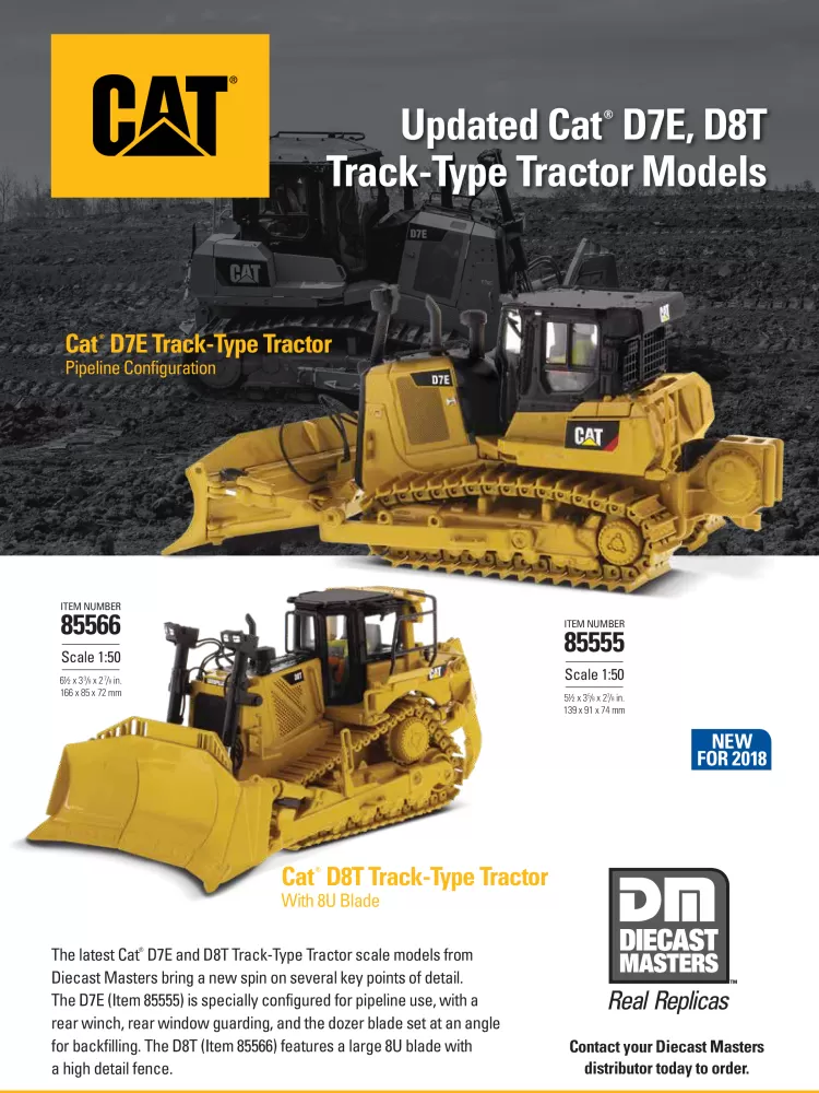 Caterpillar D7E Pipeline - D8T Dozer Diecast Masters Flyer.pdf